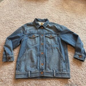 Madewell Oversized Trucker Blue Denim Jacket Size Small